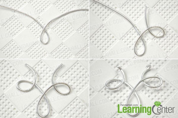 Make wire chandelier for teardrop earrings 