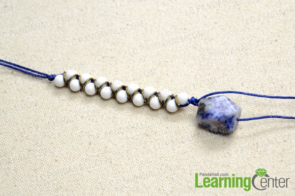 String the sodalite stone bead