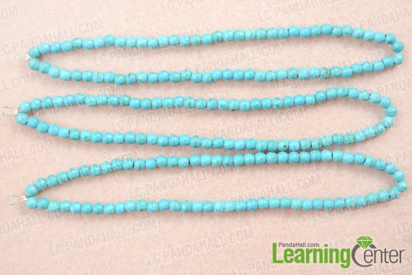 Make turquoise chain necklace