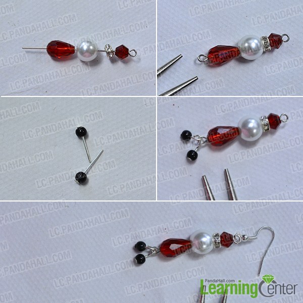 materials and tools needed in DIY the Christmas bead earrings
