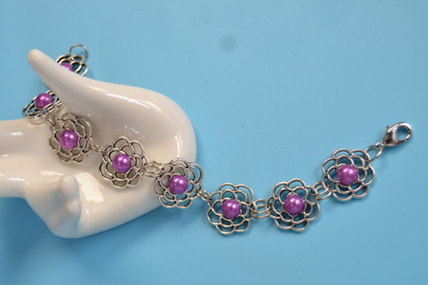 Simple & Beautiful Pearl Flower Bracelet/Flower jewelry tutorial 