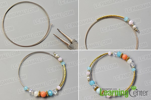 Make the first strand of this beaded bracelet