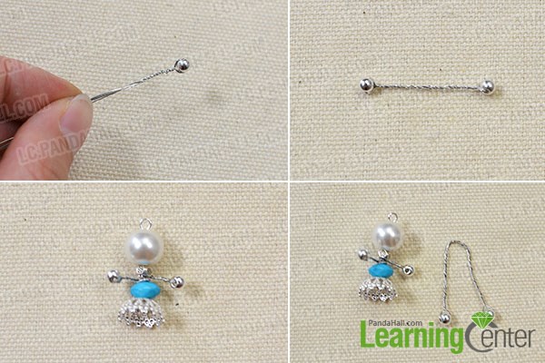 Wire Wrapped Jewelry Ideas-How to Make Adorable Wire Wrapped Silver Fairy Pendant Necklace 2