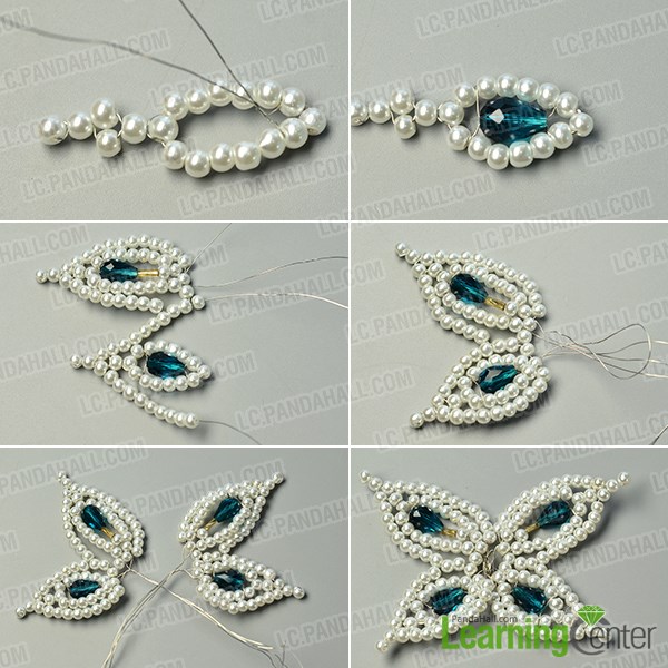 make the third part of the beaded butterfly brooch