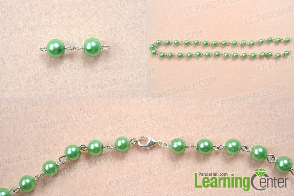 Make the bead-link chain for the DIY beaded statement necklace