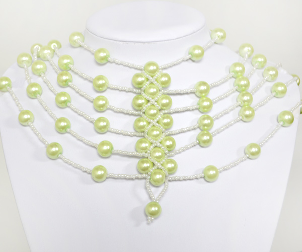 the beautiful waterfall pearl necklace