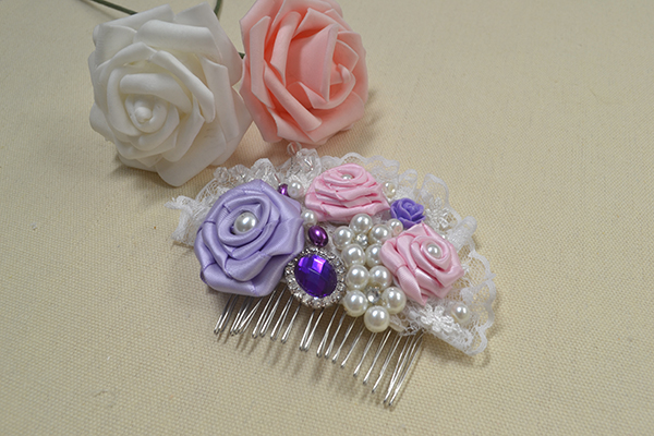 How to Make Cute Flowers Beaded Hair Accessories for Little Girls