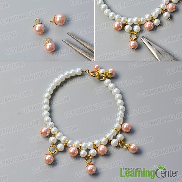 Finish the simple pearl bracelet