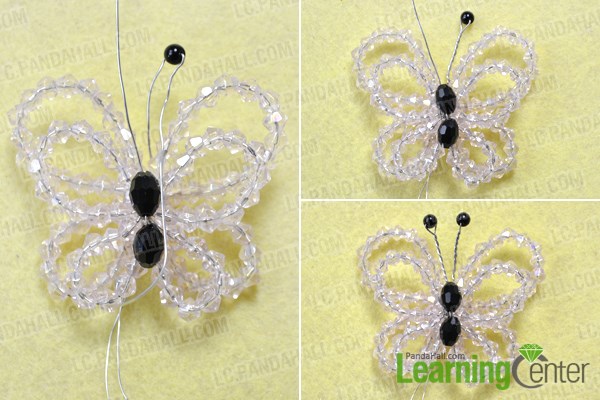 Finish crystal butterfly for the hair clip