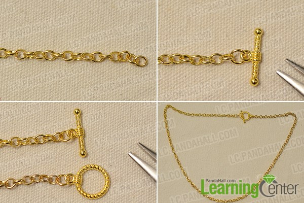 Make a basic gold chain necklace