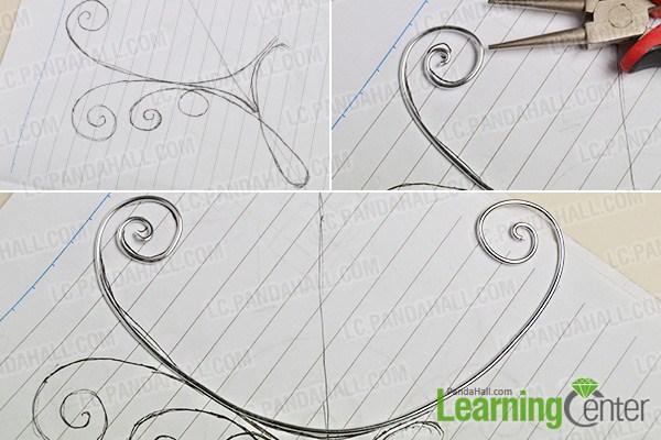 make the first part of the silver wire wrapped necklace