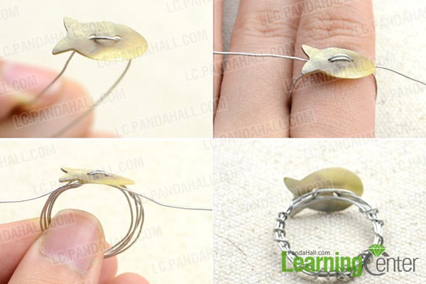 instructions on DIY wire wrapped button rings