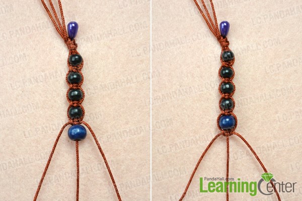 Weave the DIY wooden bead necklace