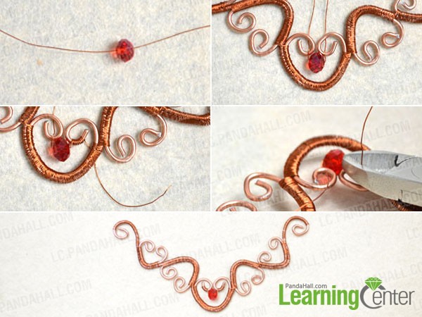 make pendant of wire wrpped heart shaped ruby necklace