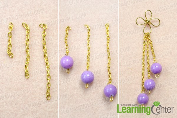 Make the dangle for the handmade jewelry necklace with beads