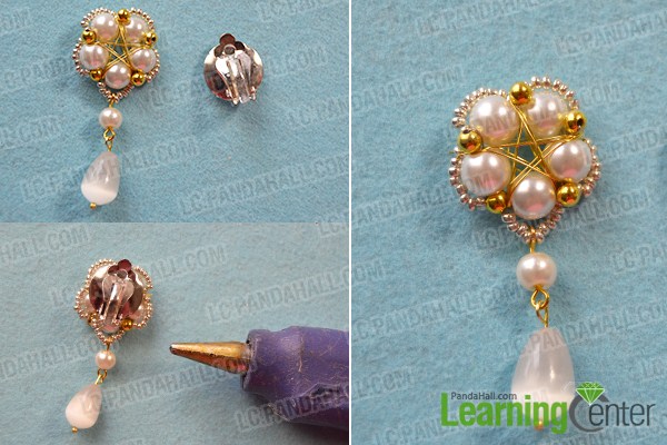 How to Make Earrings with Beads and Wires-A Pair of Flower Shaped Earrings for You
