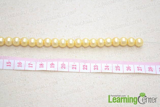 Make the pearl beads strand