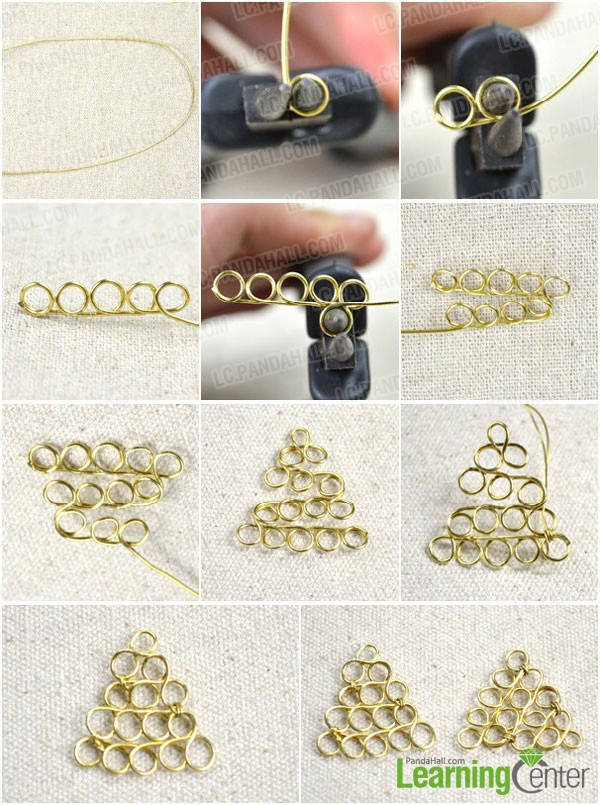make wire wrapped geometric triangles