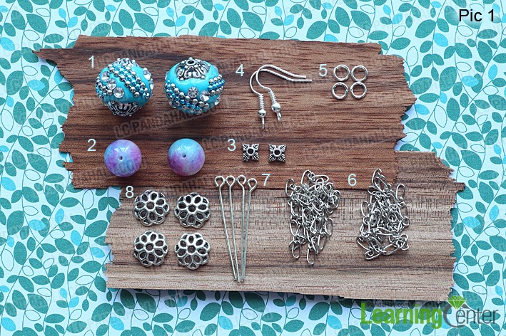 Material for making Indonesia bead Earrings 