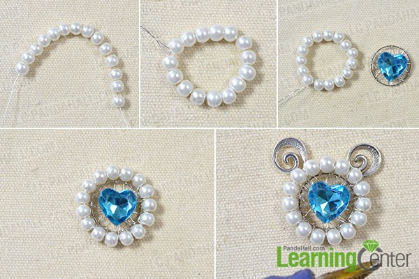 add pearl beads and silver toggles