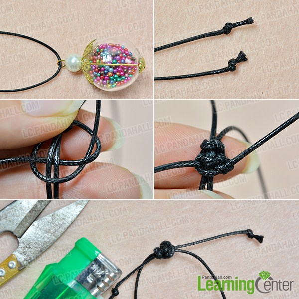 make the glass bead pendant necklace