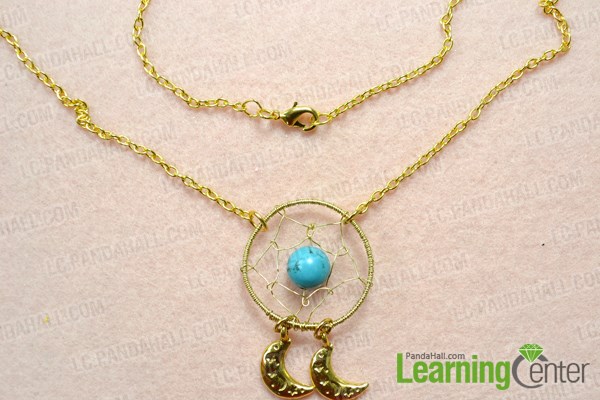 Finish dreamcather necklace DIY