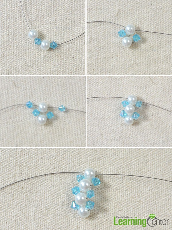 make the basic part of the blue bead ball pattern