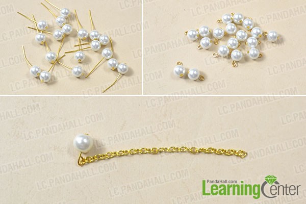 Make enough pearl dangle beads