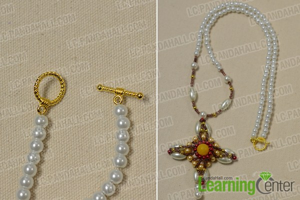 make the rest part of the handmade cross pearl bracelet
