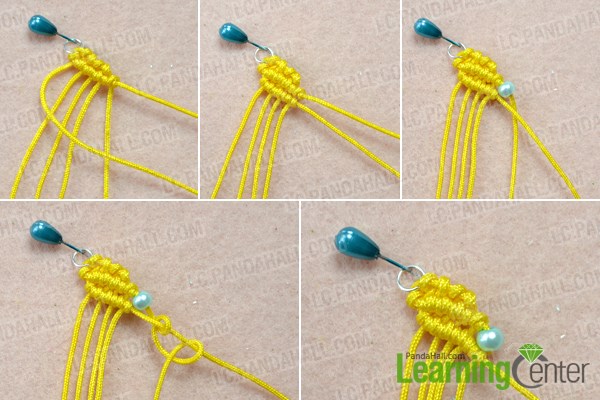 Make the basic pattern for knitted earrings