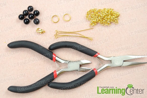 Materials on how to make gold chain necklace