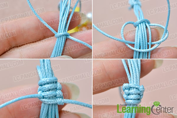 Braid sliding knots for the bracelet