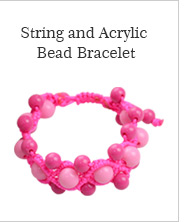 String and Acrylic Bead Bracelet