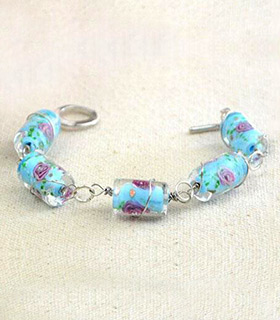Easy-to-follow Tutorial on How to Make a Lampwork Beaded Wrap around Bracelet