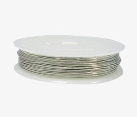 Copper Jewelry Wire, Silver, 0.8mm; about 3m/roll
