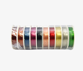 Copper Jewelry Wire, Mixed Color, 0.3mm; 26m/roll 
