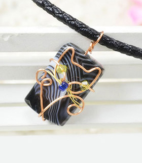 How to Wire Wrap a Cute Cat above Stones for Pendants