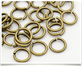 Brass Round Open JumpRings for Jewelry DIY, Close but Unsoldered, Antique Bronze, about 7mm in diameter, 1mm thick, about 80pcs/10g