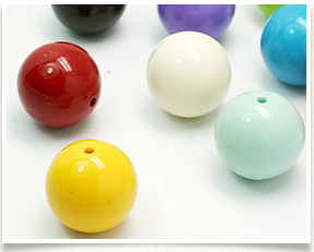 Colorful  Acrylic Beads, Round, Mixed Color