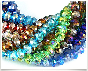 Electroplate Glass Beads, Mixed Color