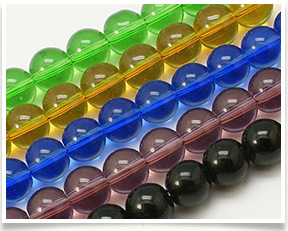 Glass Beads Strands, Round, Mixed Color, about 10mm in diameter, Hole: 1mm; about 30pcs/strand