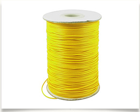 Korean Waxed Polyester Cords, Yellow, 1.5mm; about 100yard/roll 