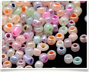 Mixed Color 6/0 Pony Glass Ceylon Round Seed Beads, 3.0~4.0mm, Hole: 1.0mm