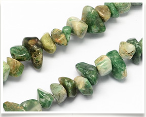 Natural African Jade Stone Bead Strands, Chip, 4~10x4~6x2~4mm, Hole: 1mm; about 320pcs/strand