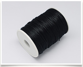 Nylon Thread, Black, 2mm; about 92yards/roll