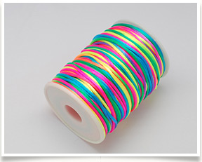 Nylon Thread, Colorful, 2mm, about 92yards/roll