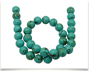 Synthetic Turquoise Beads, Dyed, Round, DarkTurquoise, Size: about 4mm in diameter, hole: 0.8mm, 97pcs/strand