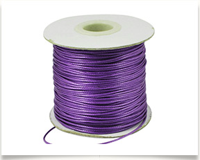 Waxed Polyester Cord, Bead Cord, BlueViolet, 1.5mm, about 200yards/roll