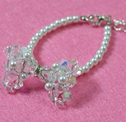 How to Make a Bow Bracelet with Crystal and Pearl Beads