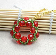 How to Make a Beaded Christmas Garland Ornament Out of Glass Beads